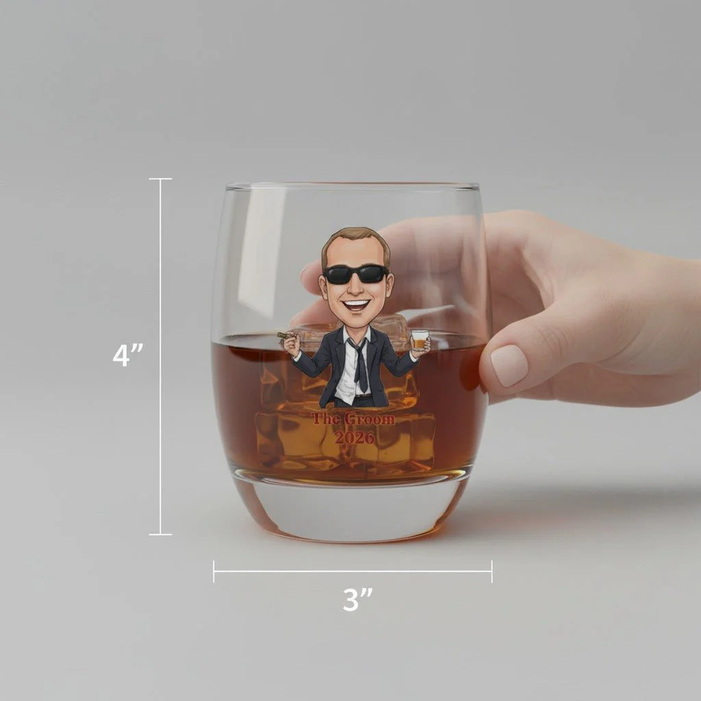 Grooms Crew Whiskey Glass - Image 6
