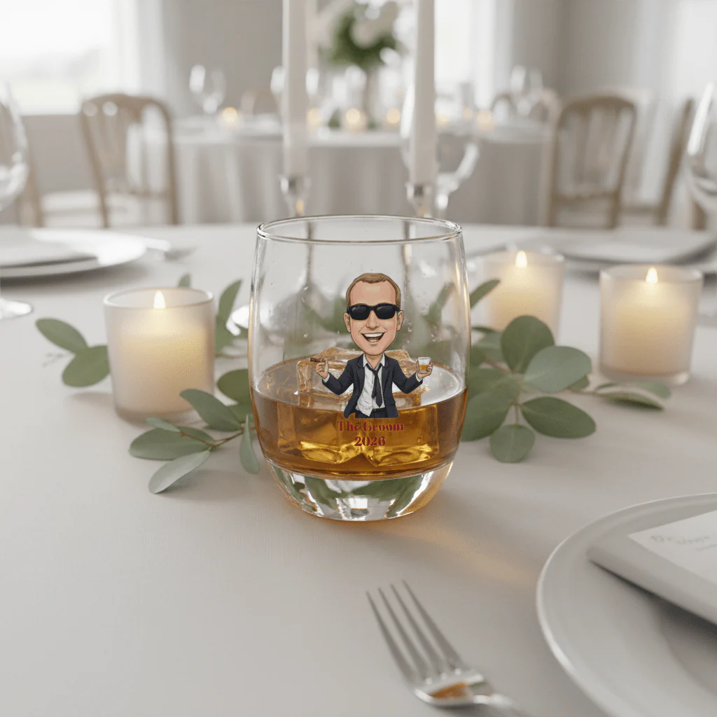 Grooms Crew Whiskey Glass - Image 7