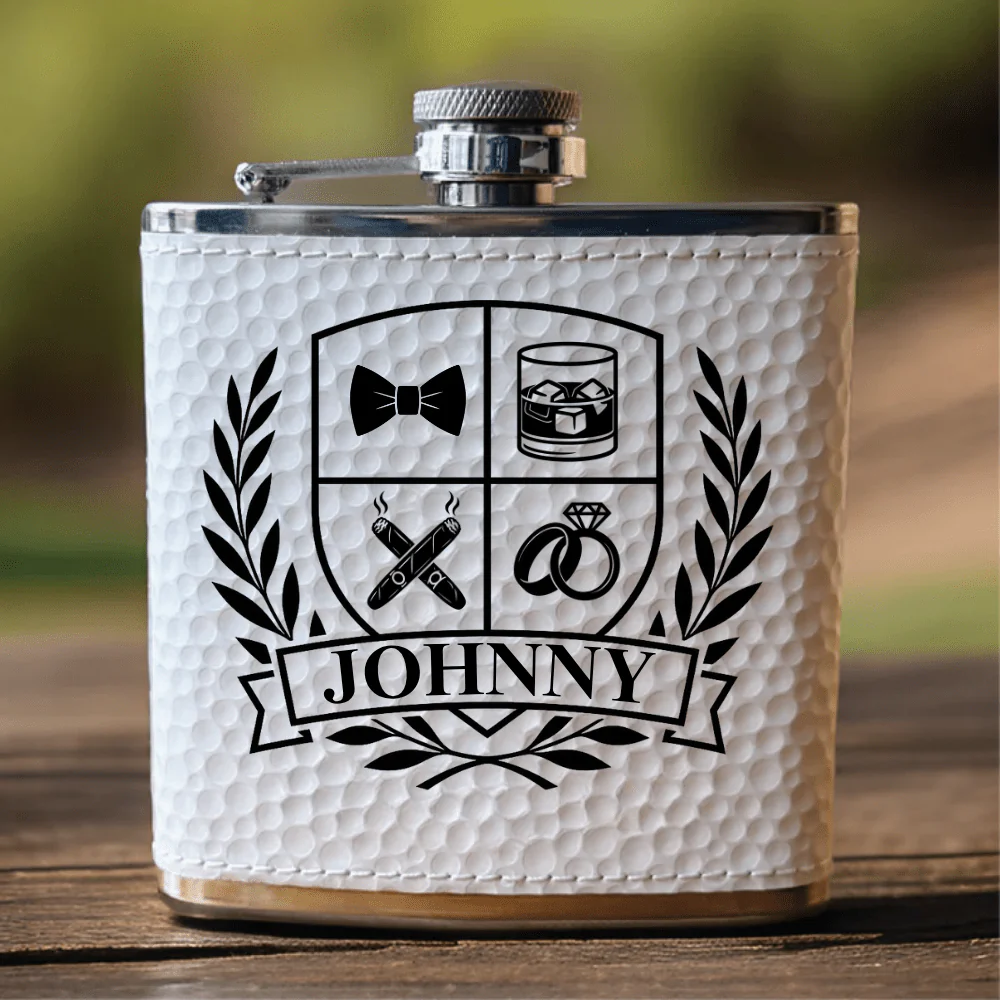 Groomsmen Crest Flask - Image 4