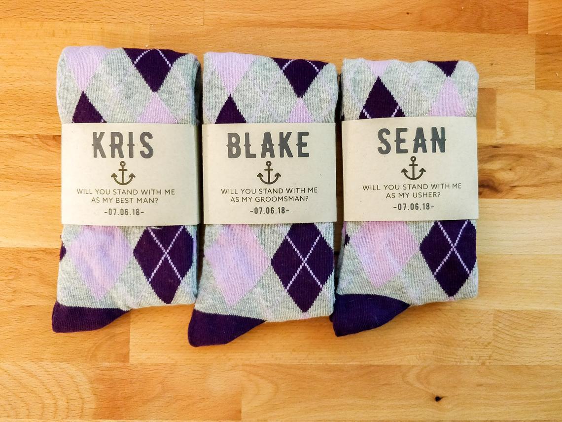 Personalized Groomsmen Proposal Socks - Image 25
