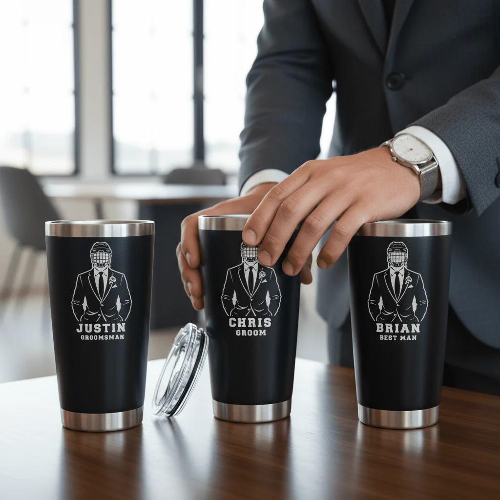 Hat Trick Groomsmen Tumbler - Image 5