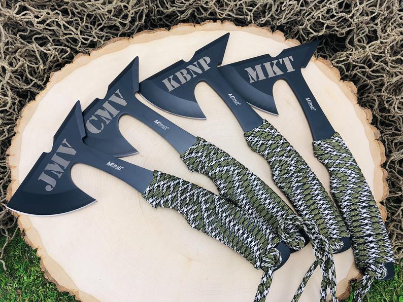 Engraved Mini Hatchet with Camo Cord - Image 4