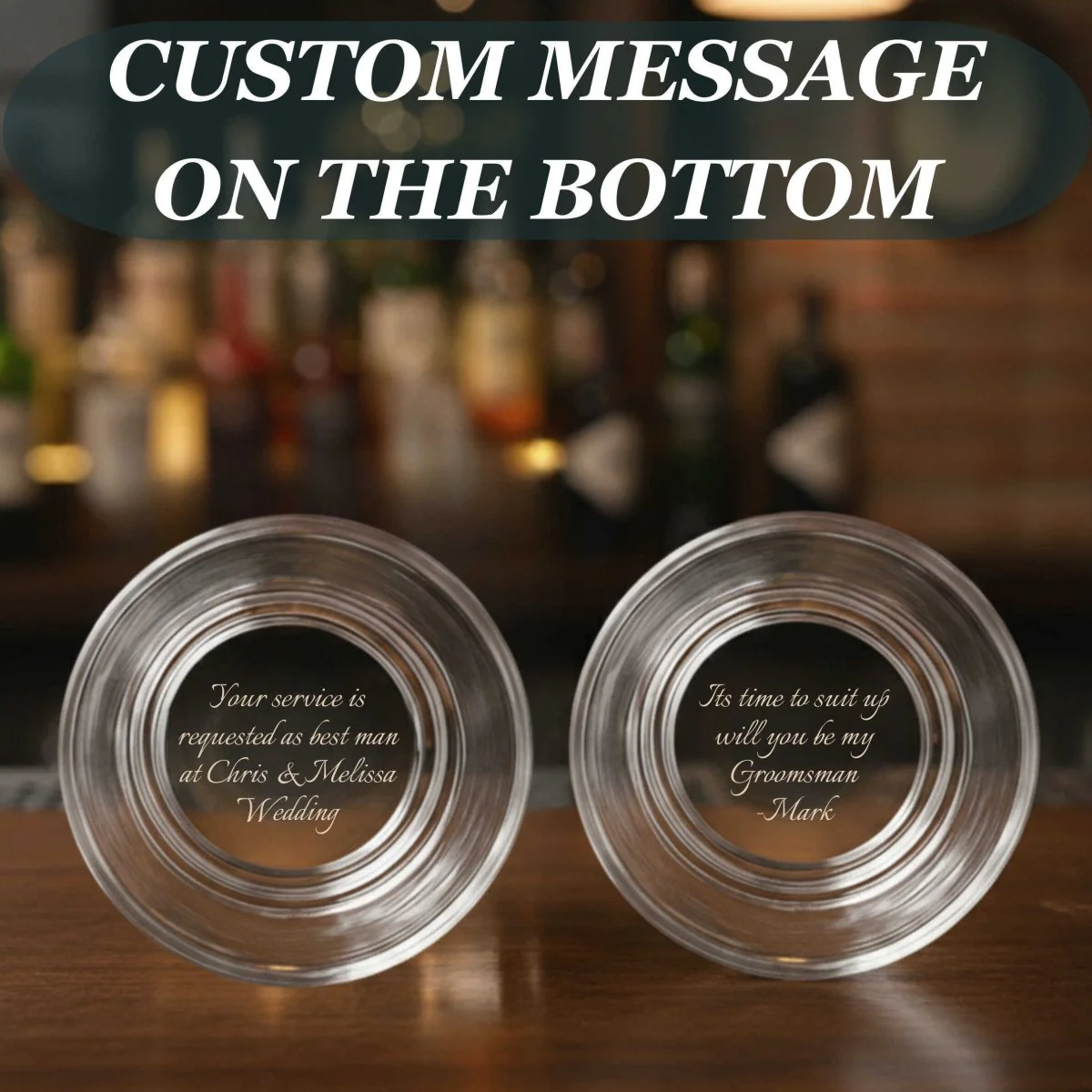 Groomsmen Hidden Proposal Whiskey Glass - Image 2
