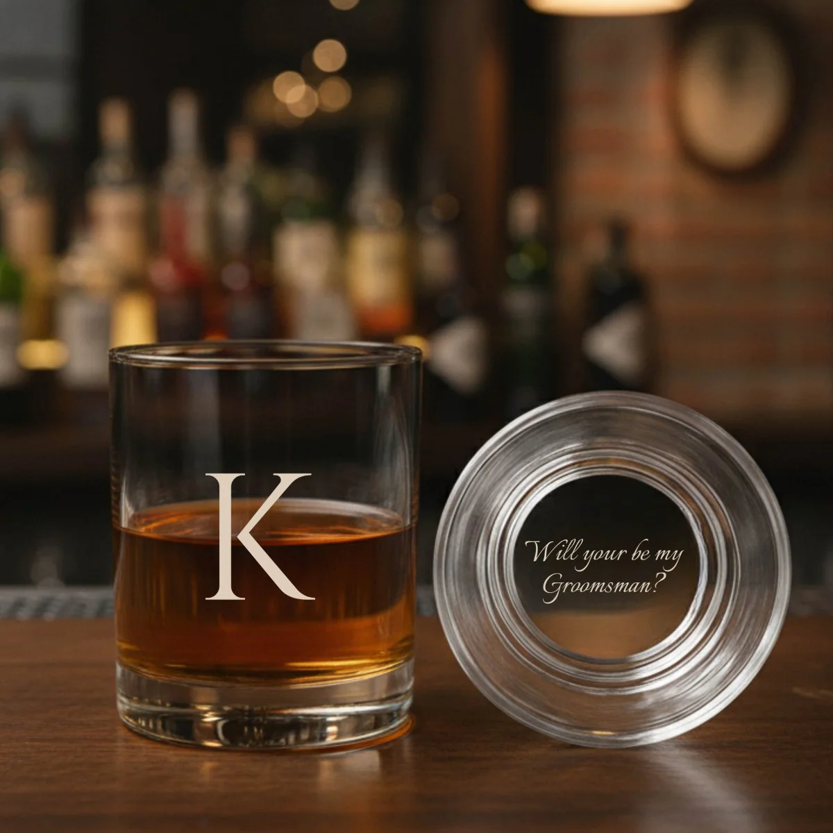 Groomsmen Hidden Proposal Whiskey Glass - Image 3