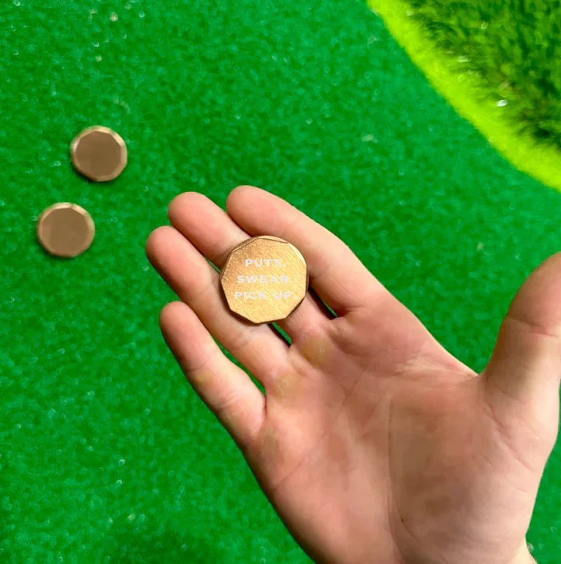 Humorous Putt, Swear, and Pick-Up Golf Ball Marker - Image 3