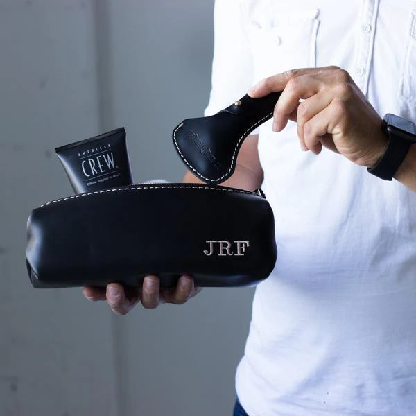 Leather Dopp Kit & Toiletry Bag - Image 18