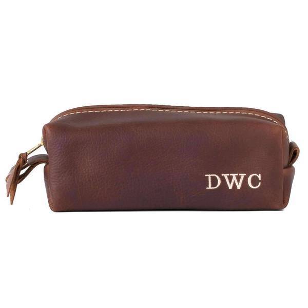 Leather Dopp Kit & Toiletry Bag - Image 5