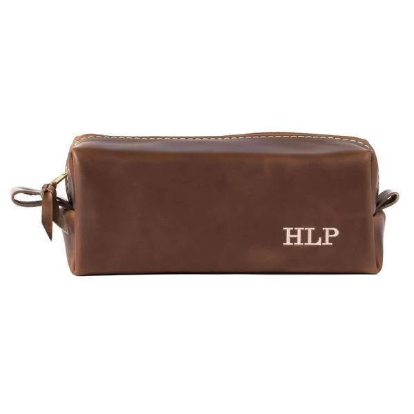 Leather Dopp Kit & Toiletry Bag - Image 7
