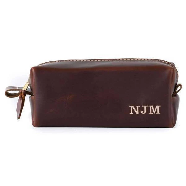 Leather Dopp Kit & Toiletry Bag - Image 8