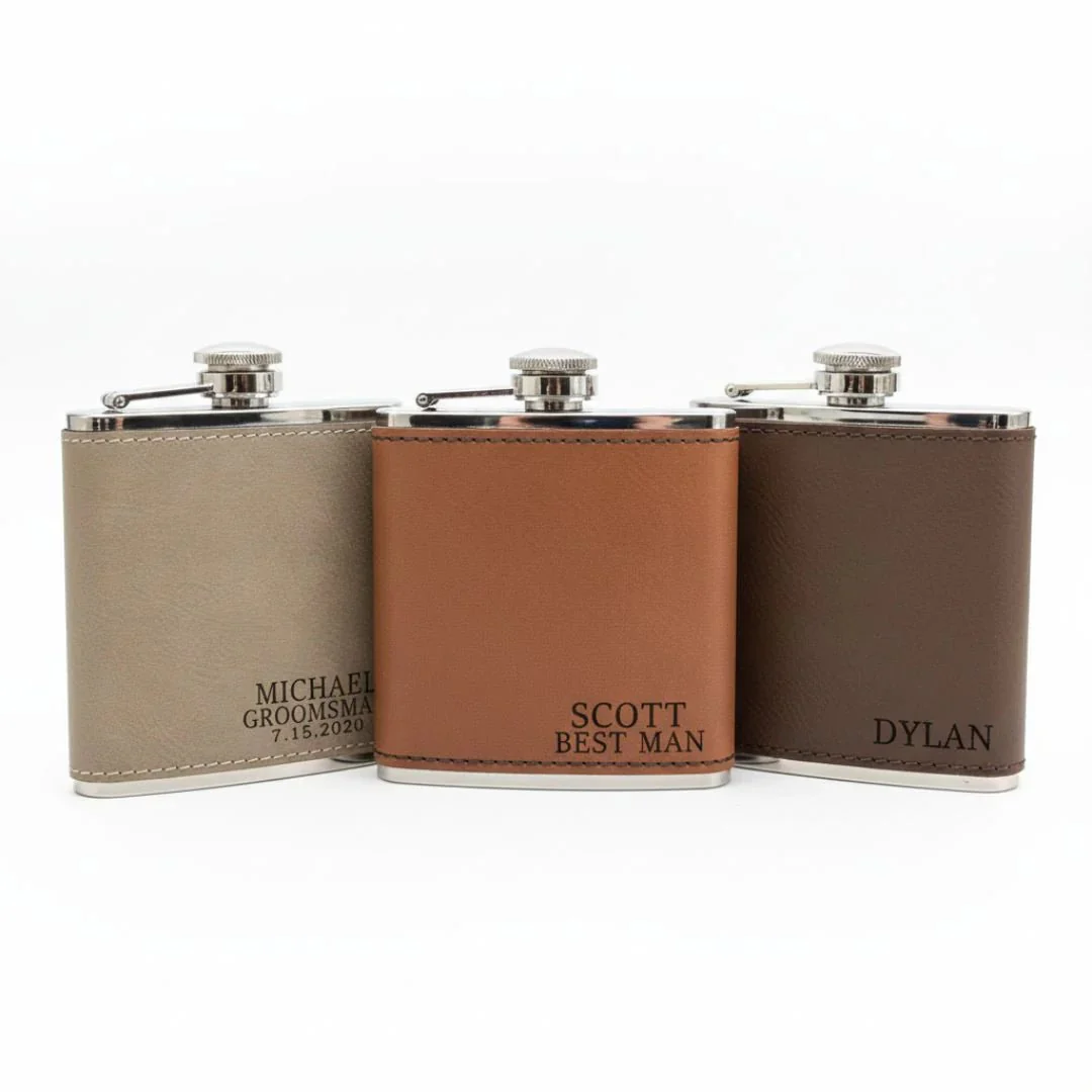 Leather Flask Gift Set - Image 8