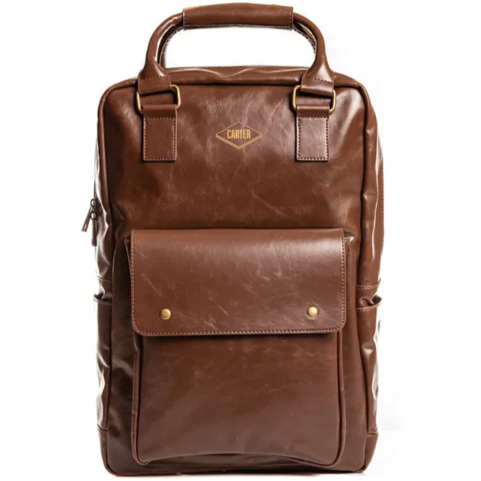 Luxe Leather Laptop Backpack - Image 5