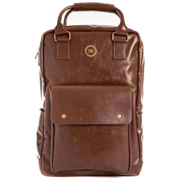 Luxe Leather Laptop Backpack - Image 7