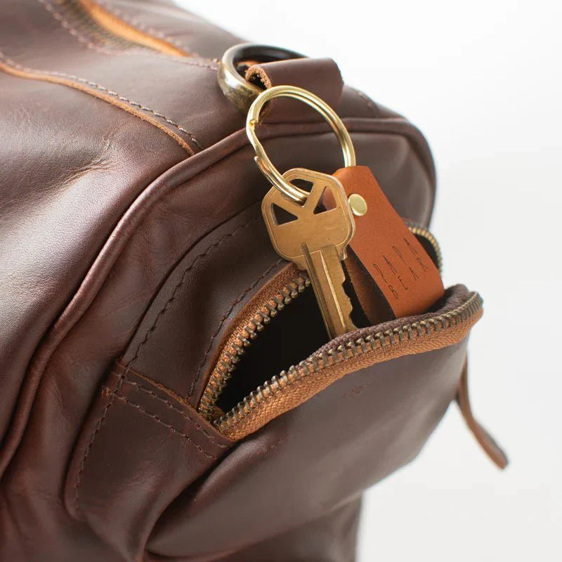 Monogrammed Luxury Leather Duffle Bag - Image 3