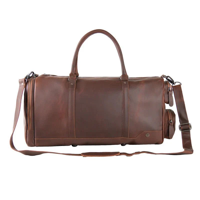 Monogrammed Luxury Leather Duffle Bag - Image 6