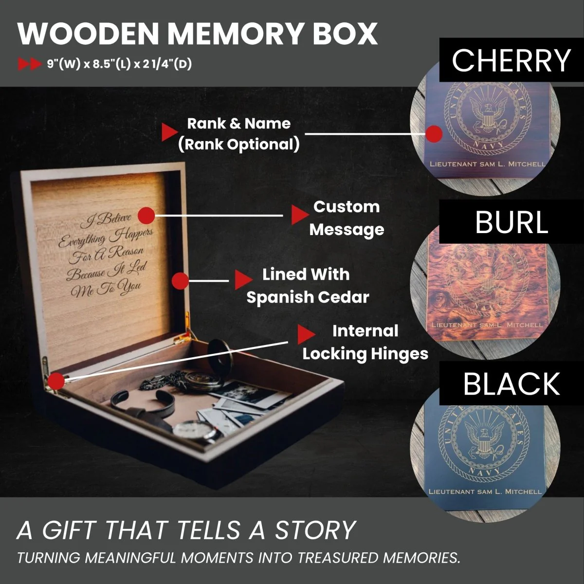 Navy Keepsake Box - Image 2