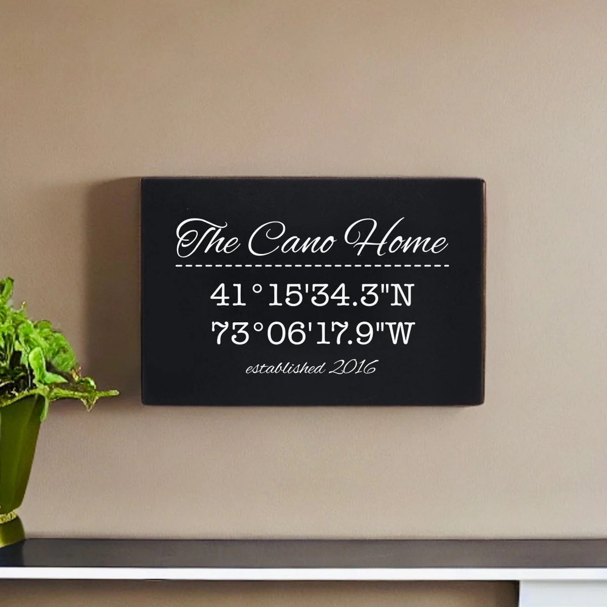 Our Home Coordinates Sign - Image 4