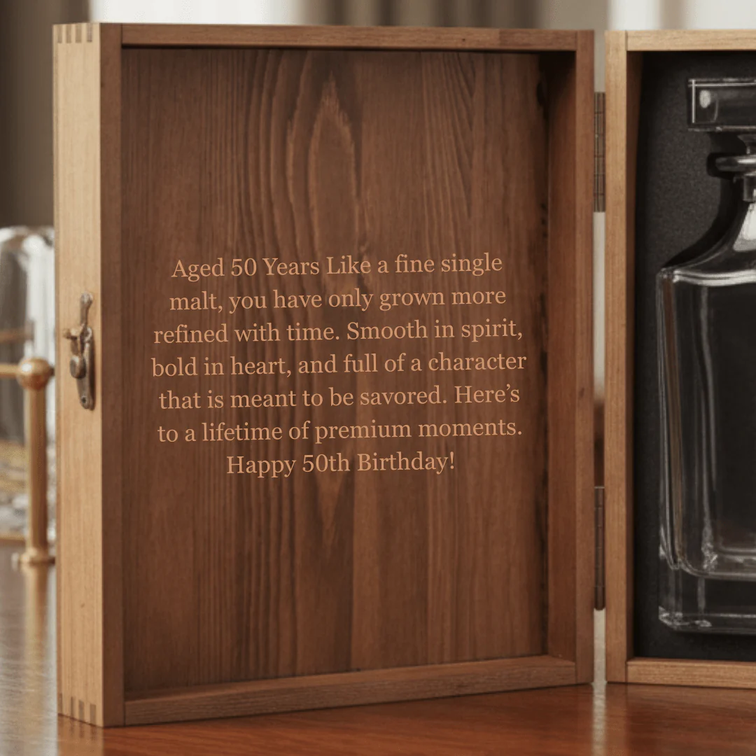 50th Birthday Decanter Set - Image 3
