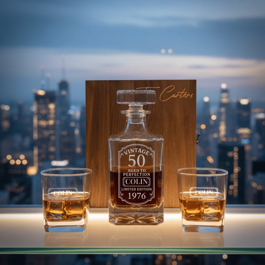 50th Birthday Decanter Set - Image 5