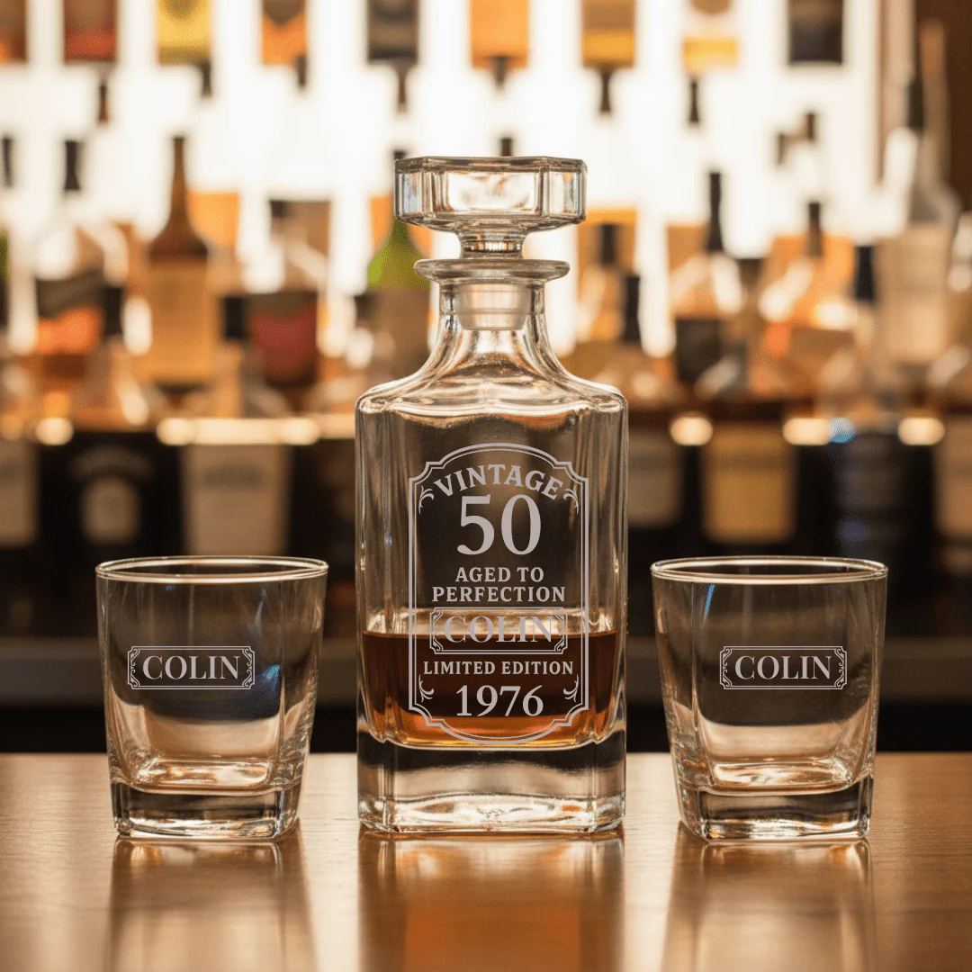 50th Birthday Decanter Set - Image 7