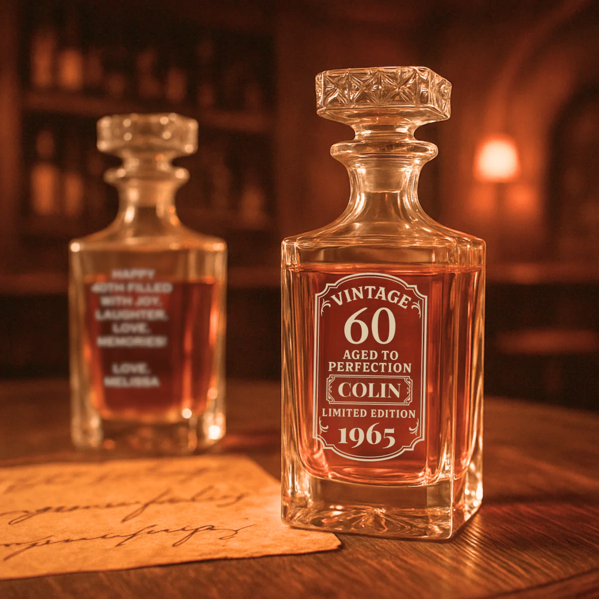 Personalized 60th Birthday Decanter - Image 2