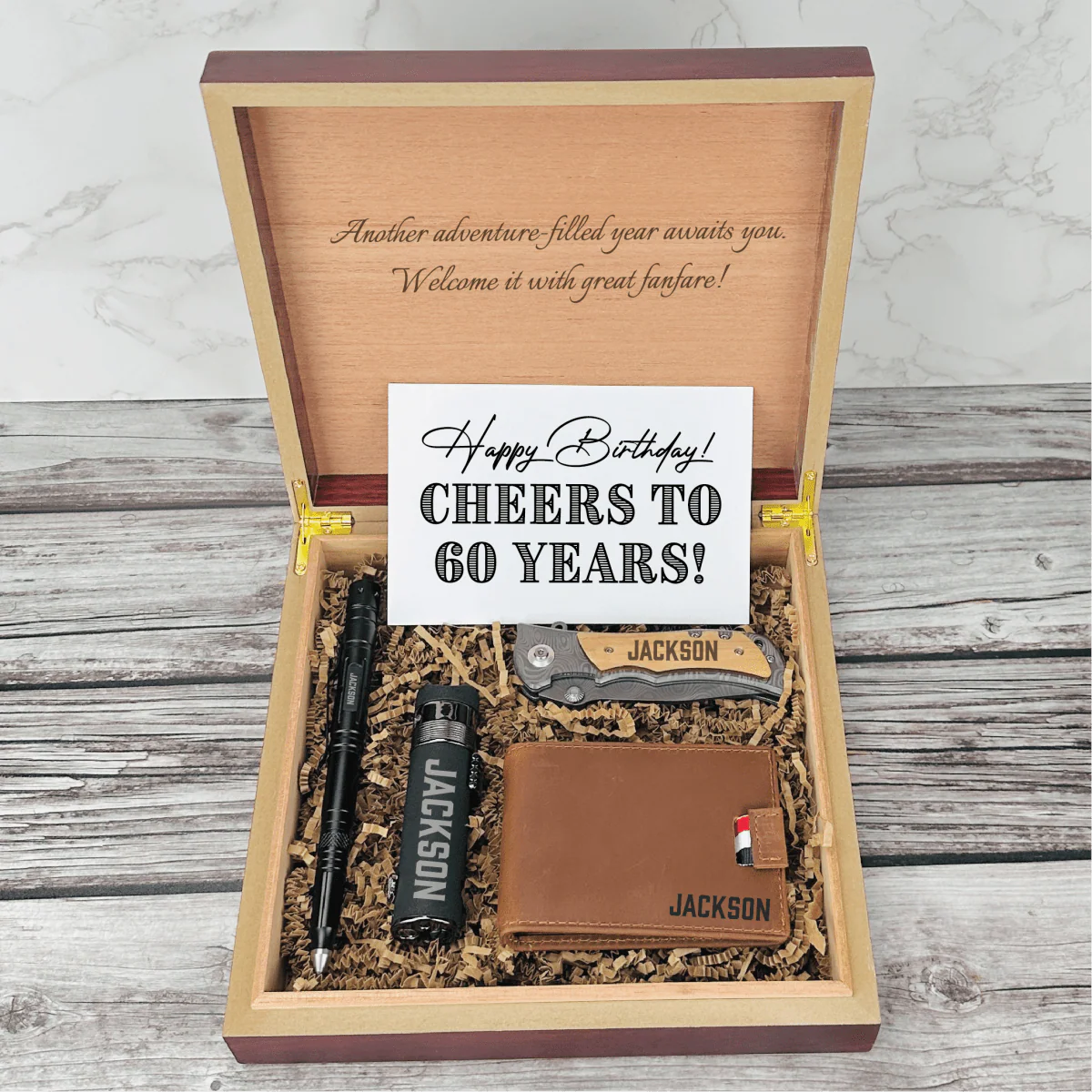 Cheers to 60 Years Gift Set - Image 5