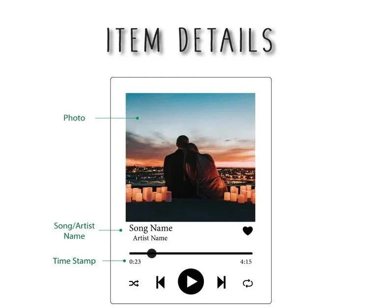 Personalized Couple Song Plaque - Image 2