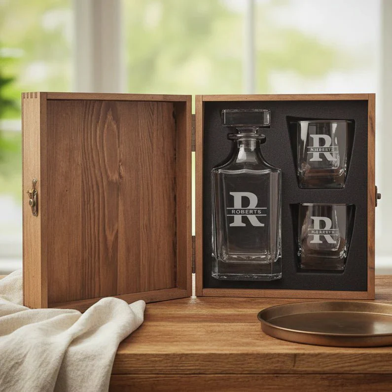 Personalized Decanter Box Set