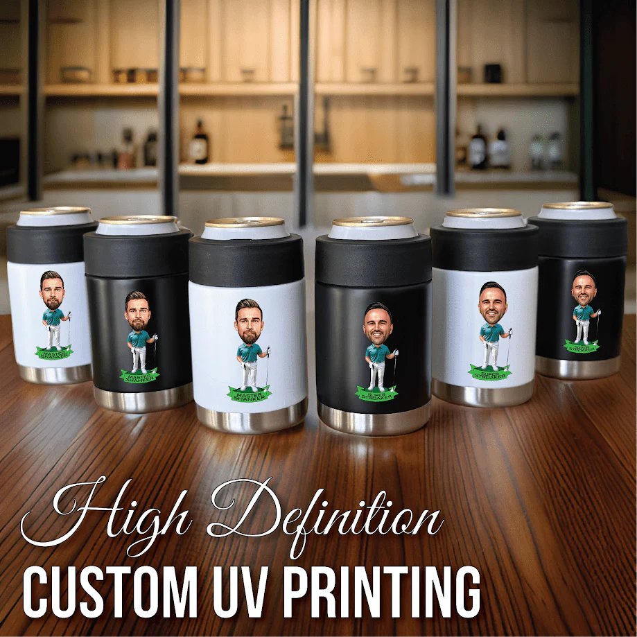 Personalized Golfer Caricature Can Cooler - Image 5