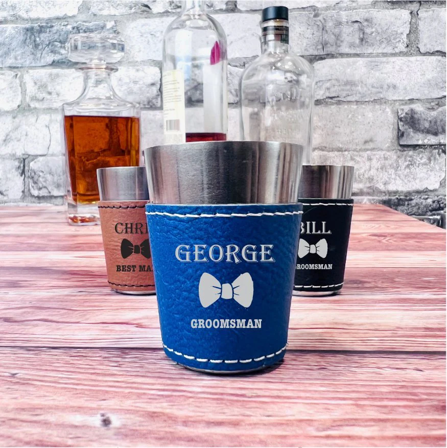 Bow Tie Boozer Silver Shot Glass - Image 2
