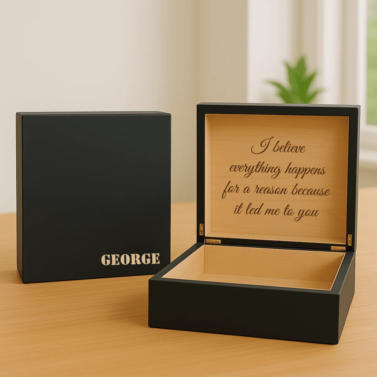 Personalized Men's Wooden Keepsake Box - Image 11