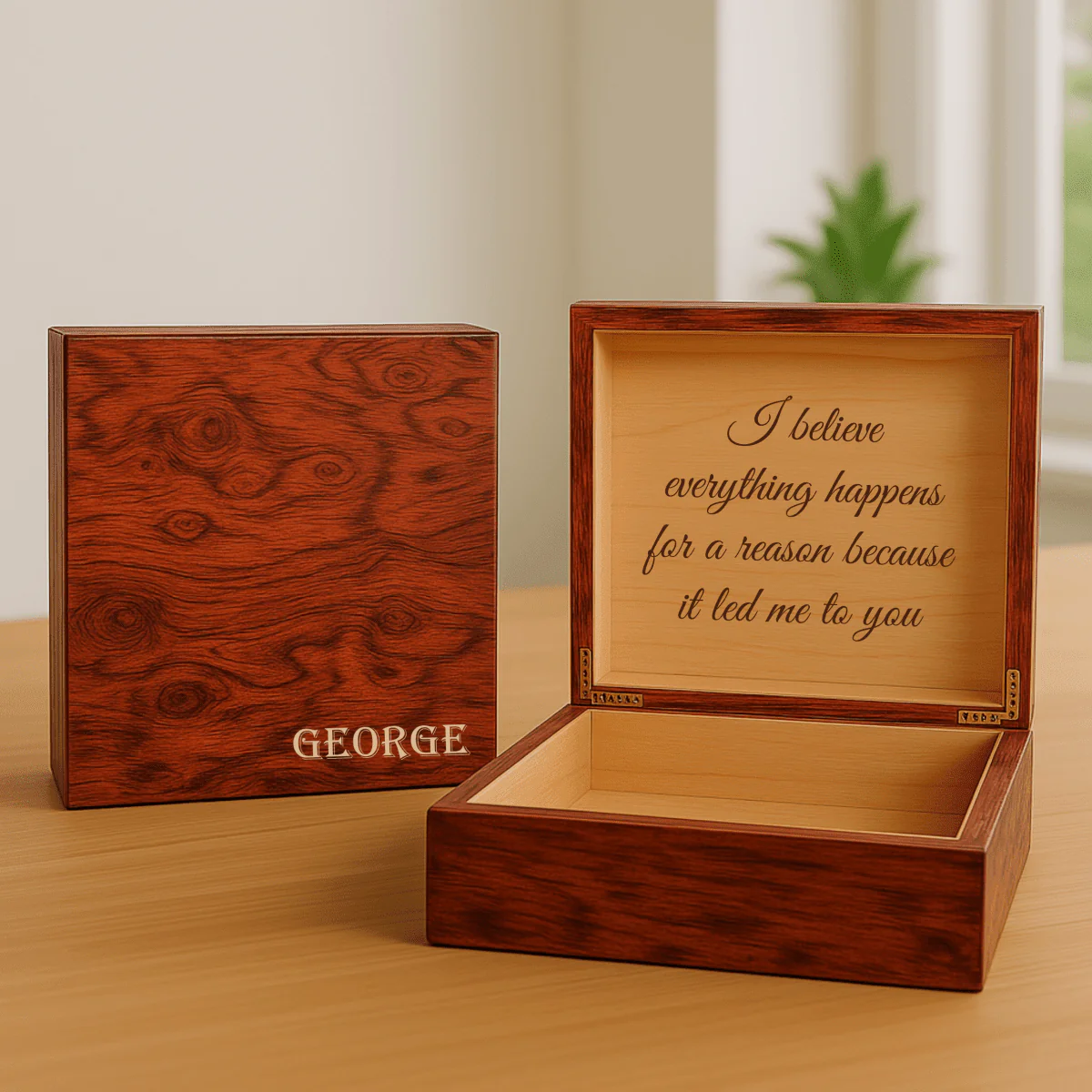 Personalized Men's Wooden Keepsake Box - Image 12