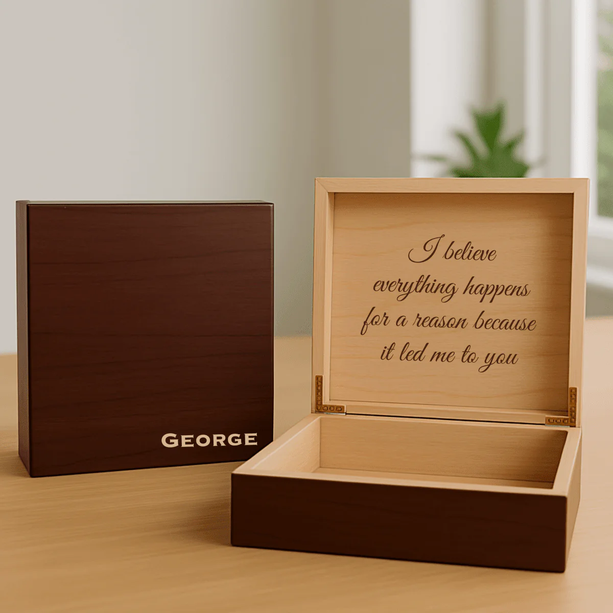 Personalized Men's Wooden Keepsake Box - Image 13