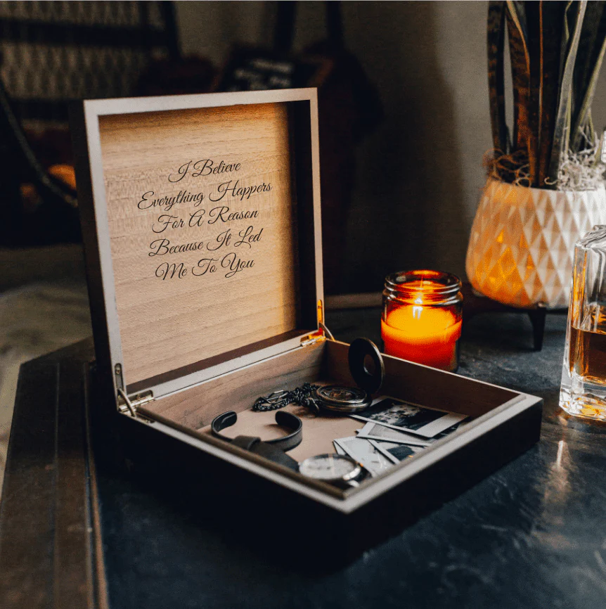 Personalized Men's Wooden Keepsake Box - Image 2