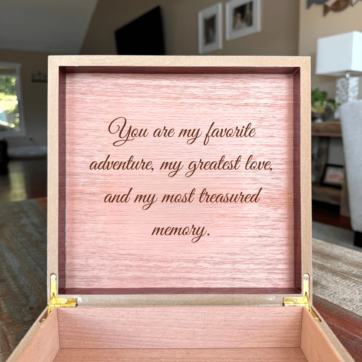 Personalized Men's Wooden Keepsake Box - Image 9