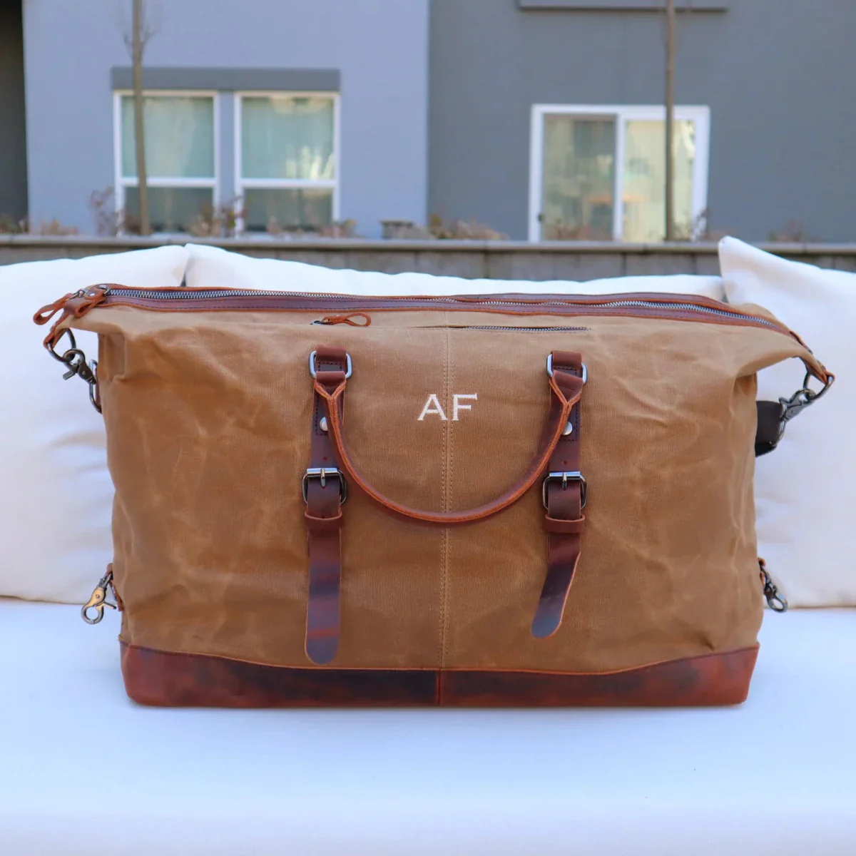 Personalized Waxed Canvas Weekender Bag - Image 10