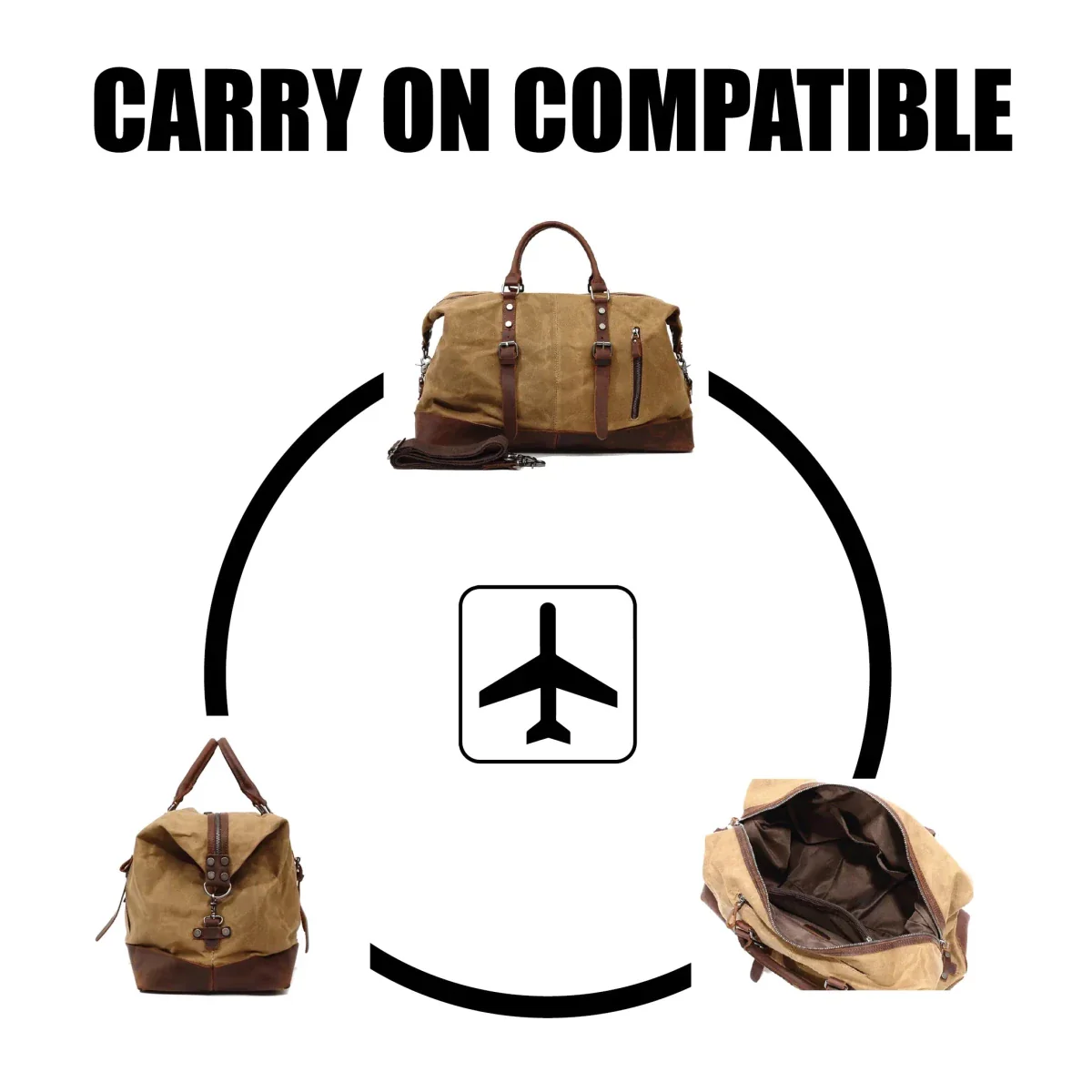 Personalized Waxed Canvas Weekender Bag - Image 4