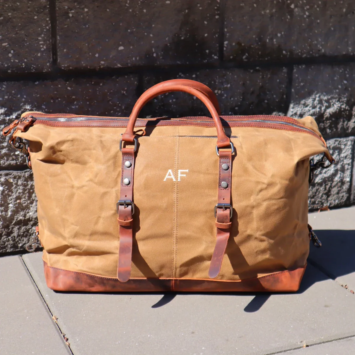 Personalized Waxed Canvas Weekender Bag - Image 8