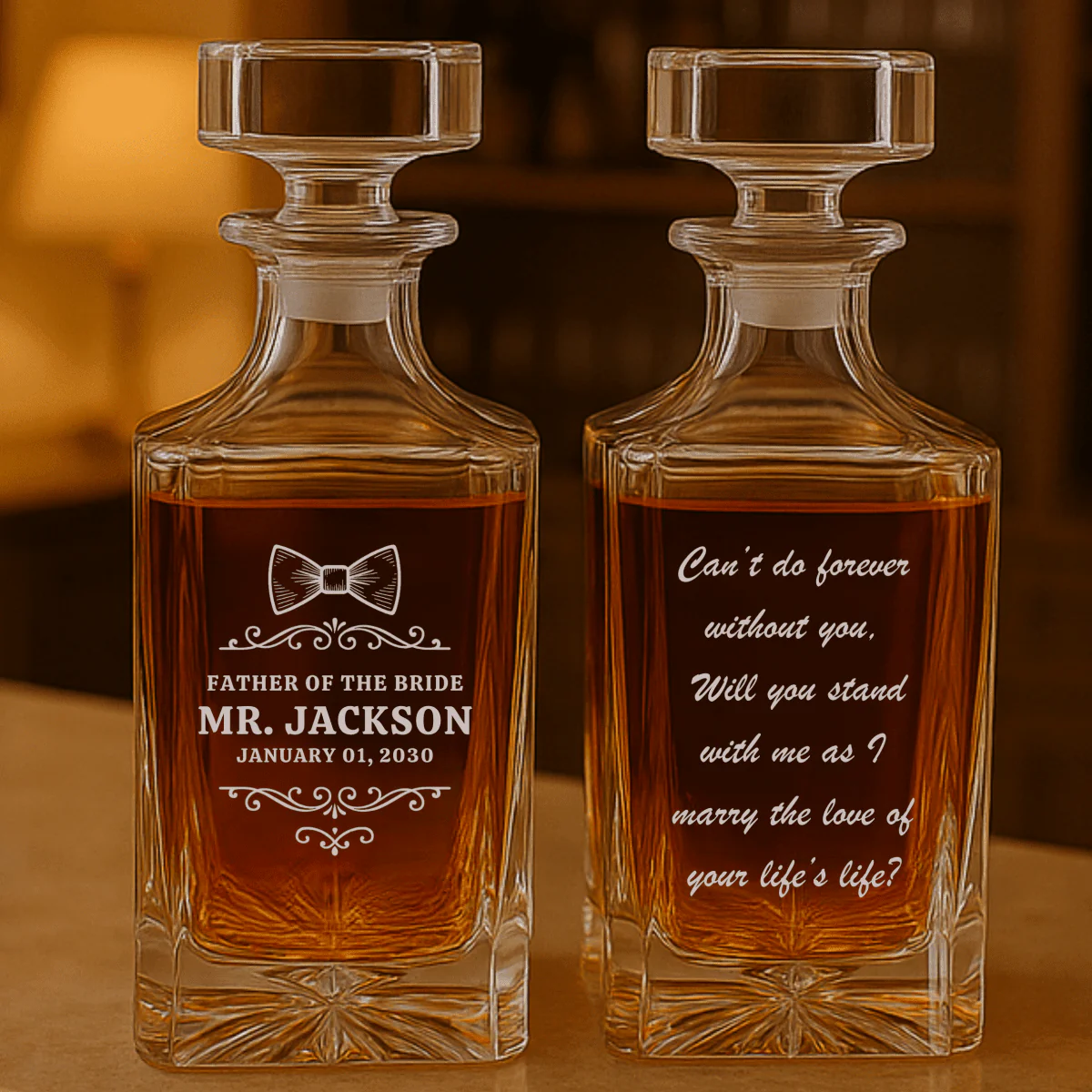 Personalized Wedding Party Decanter - Image 5