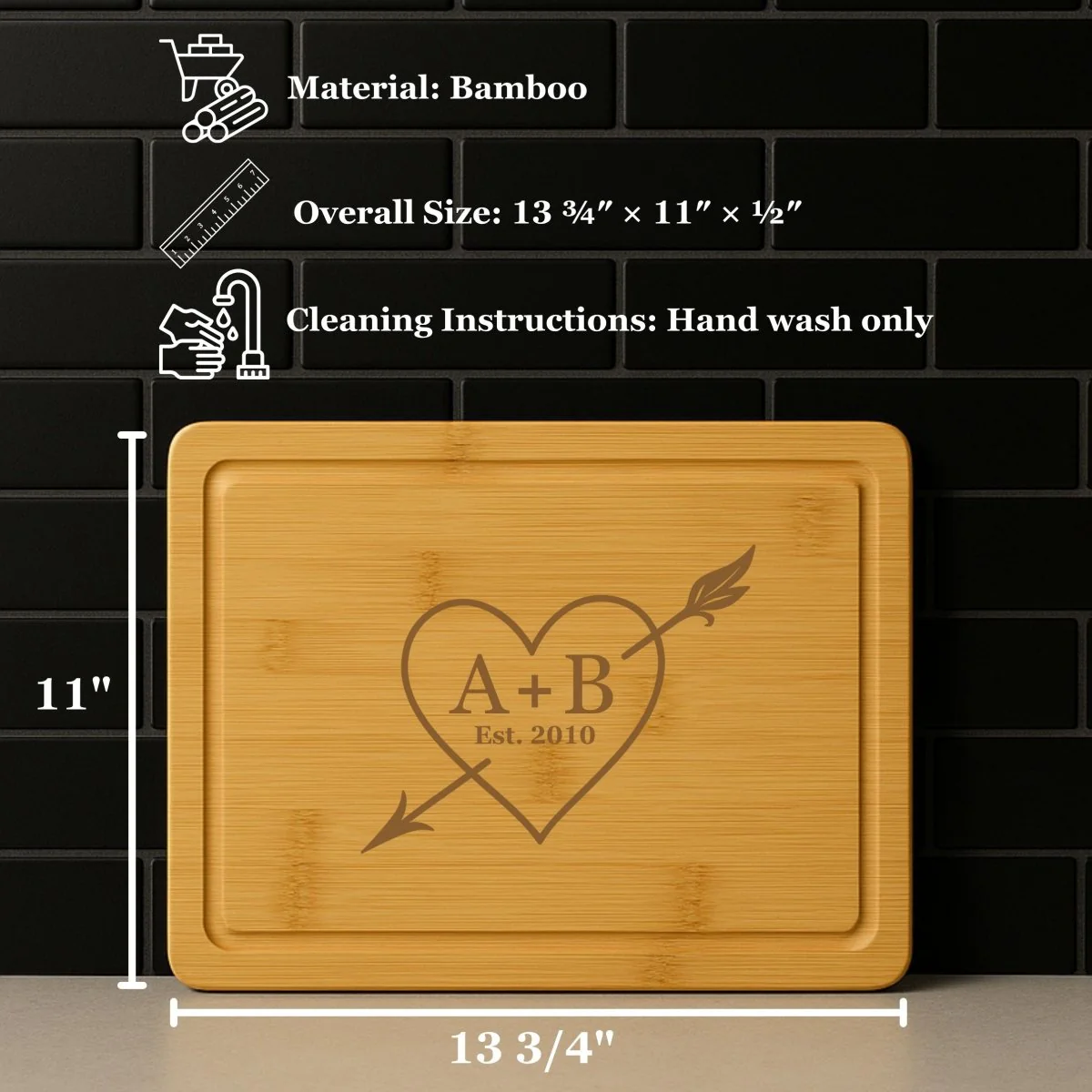 Seasoned With Love Anniversary Cutting Board - Image 3