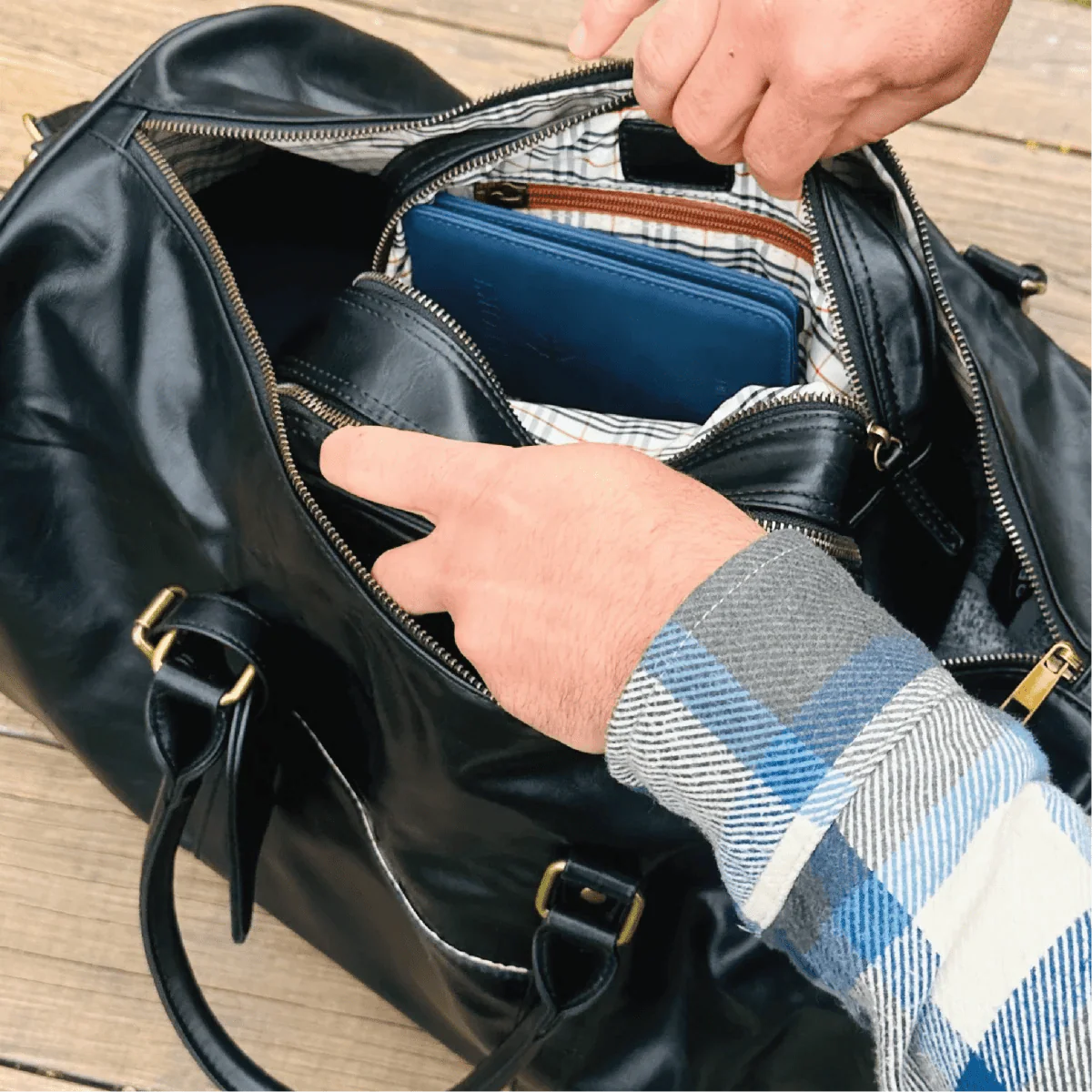 Sentimental Personalized Vegan Leather Travel Set - Image 6