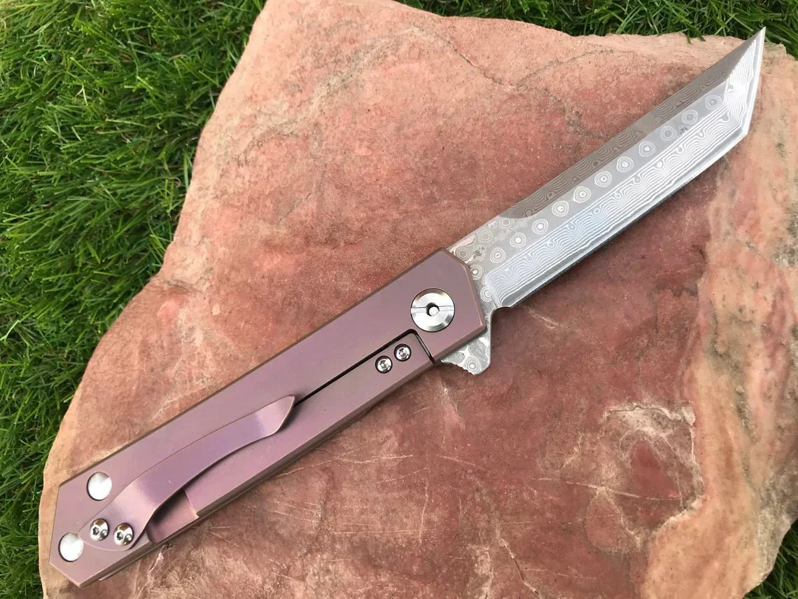 Sharp Damascus Steel Tanto Blade - Image 11