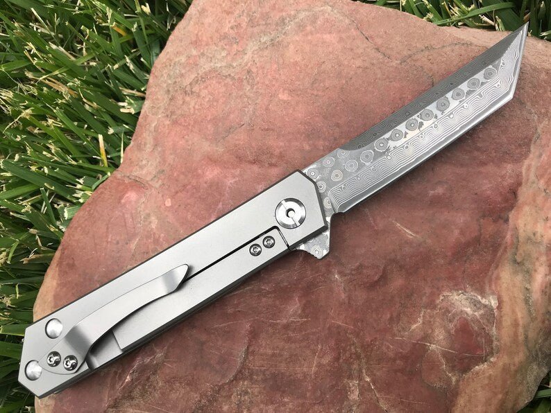 Sharp Damascus Steel Tanto Blade - Image 3