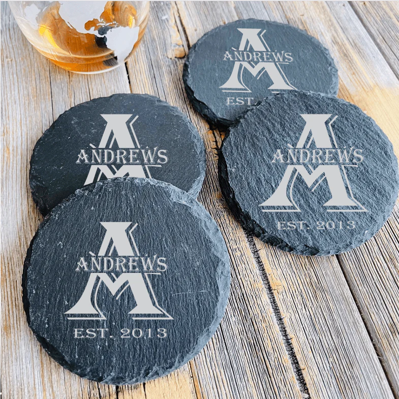 Slate Coaster Set - Image 3
