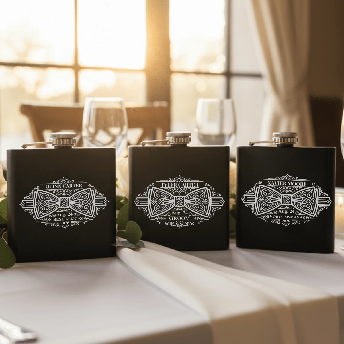 Speakeasy Groomsmen Flask - Image 3