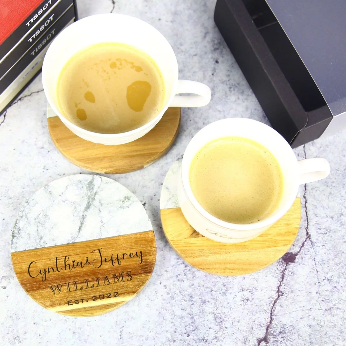 Stained & Marbled Coaster Set - Image 2
