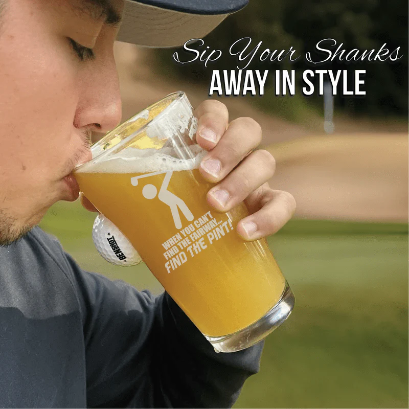 Swing and Sip Golf Ball Pint Glass - Image 3