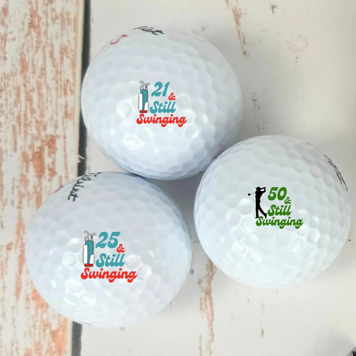 Swinging Birthday Golf Balls - Image 8