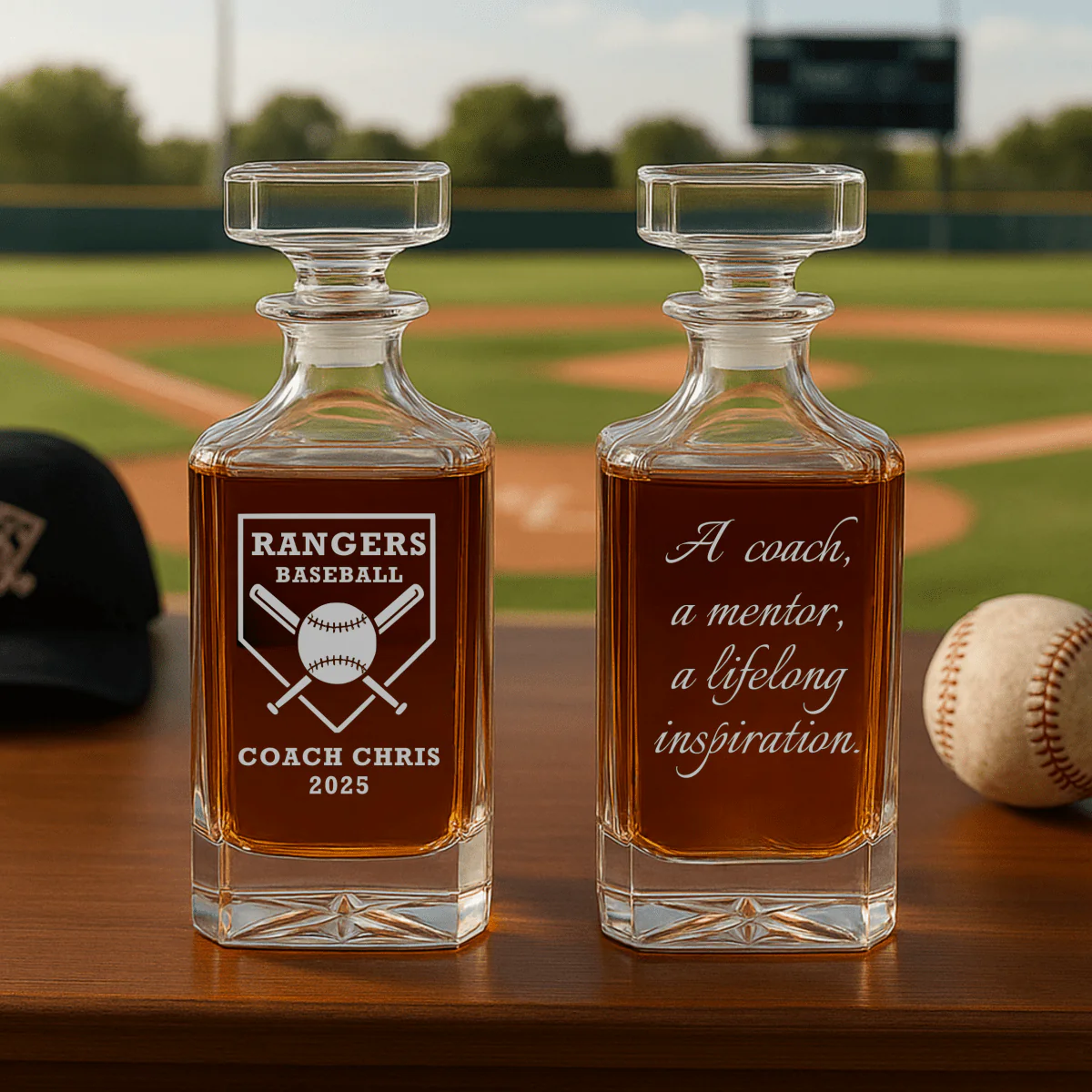 The Grand Slam Baseball Decanter