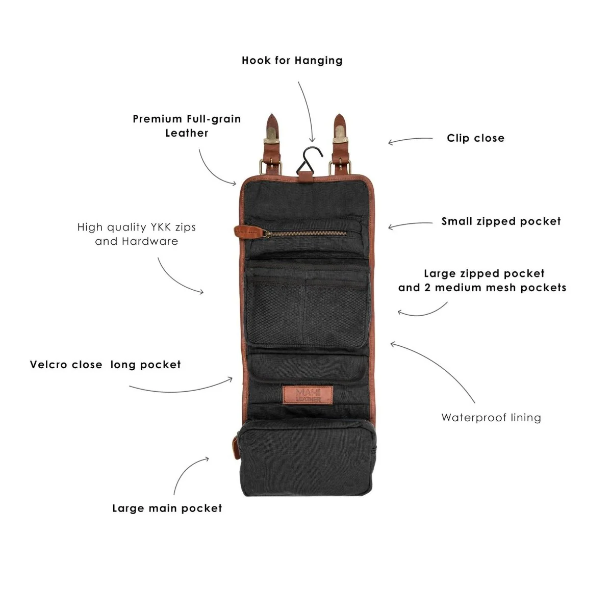 The Harvard Hanging Wash Bag - Image 5