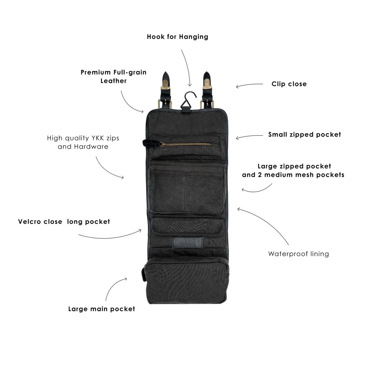The Harvard Hanging Wash Bag - Image 7